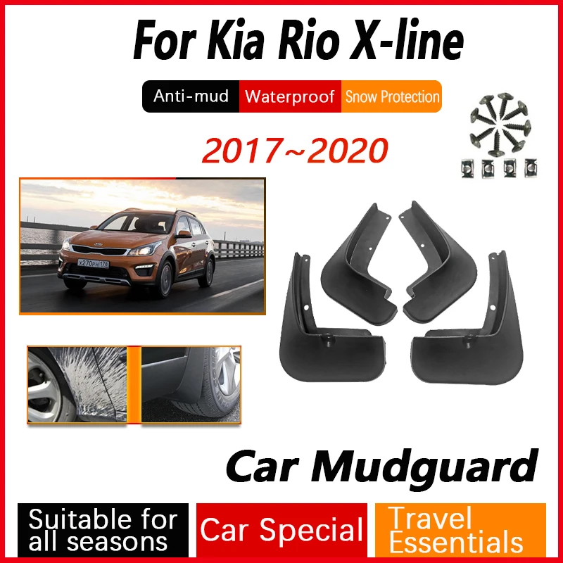 Car Mudflaps For Kia Rio X-line KX Cross 2017 2018 2019 2020 Anti-splash Mudguards Flares Splash Guards Fenders Auto Accessories