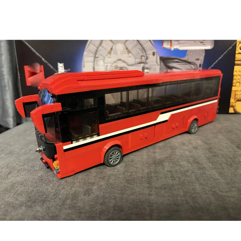 

MOC-157897 City Traffic Long-Distance Bus Building Block Model, 670 Parts, Creative Birthday Toy Gift for Boys and Children