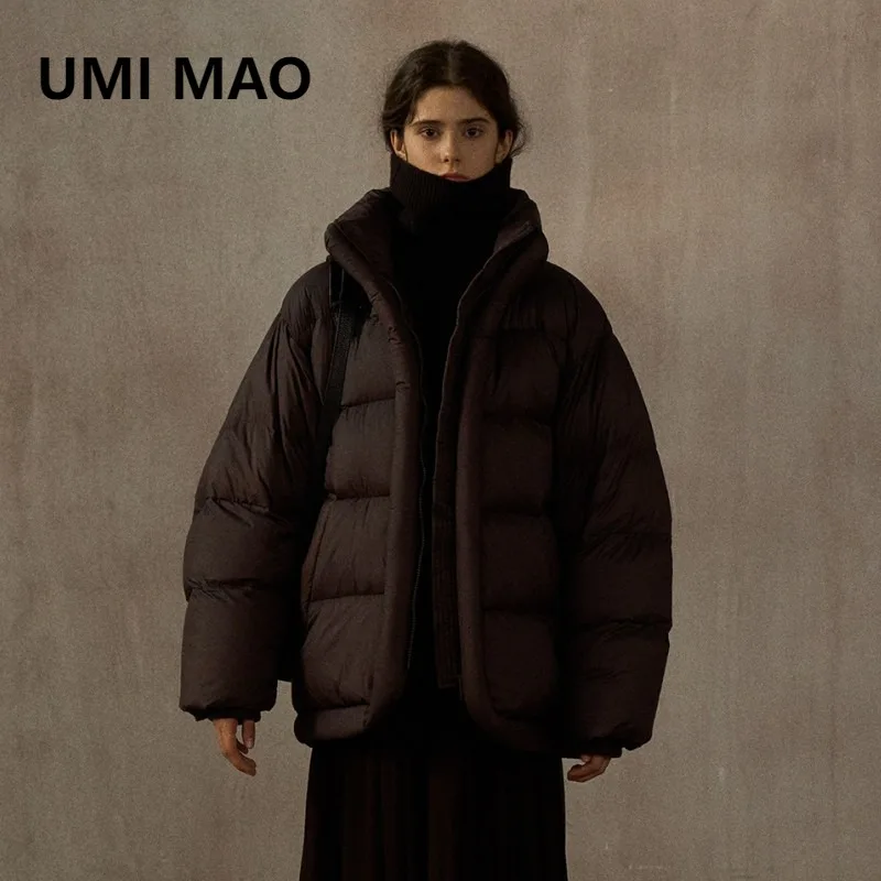 UMI MAO 90 White Duck Down Jacket Winter Lightweight Soft Sticky Thick Warm Stand Up Collar Down Coat Femme Casacos Feminino
