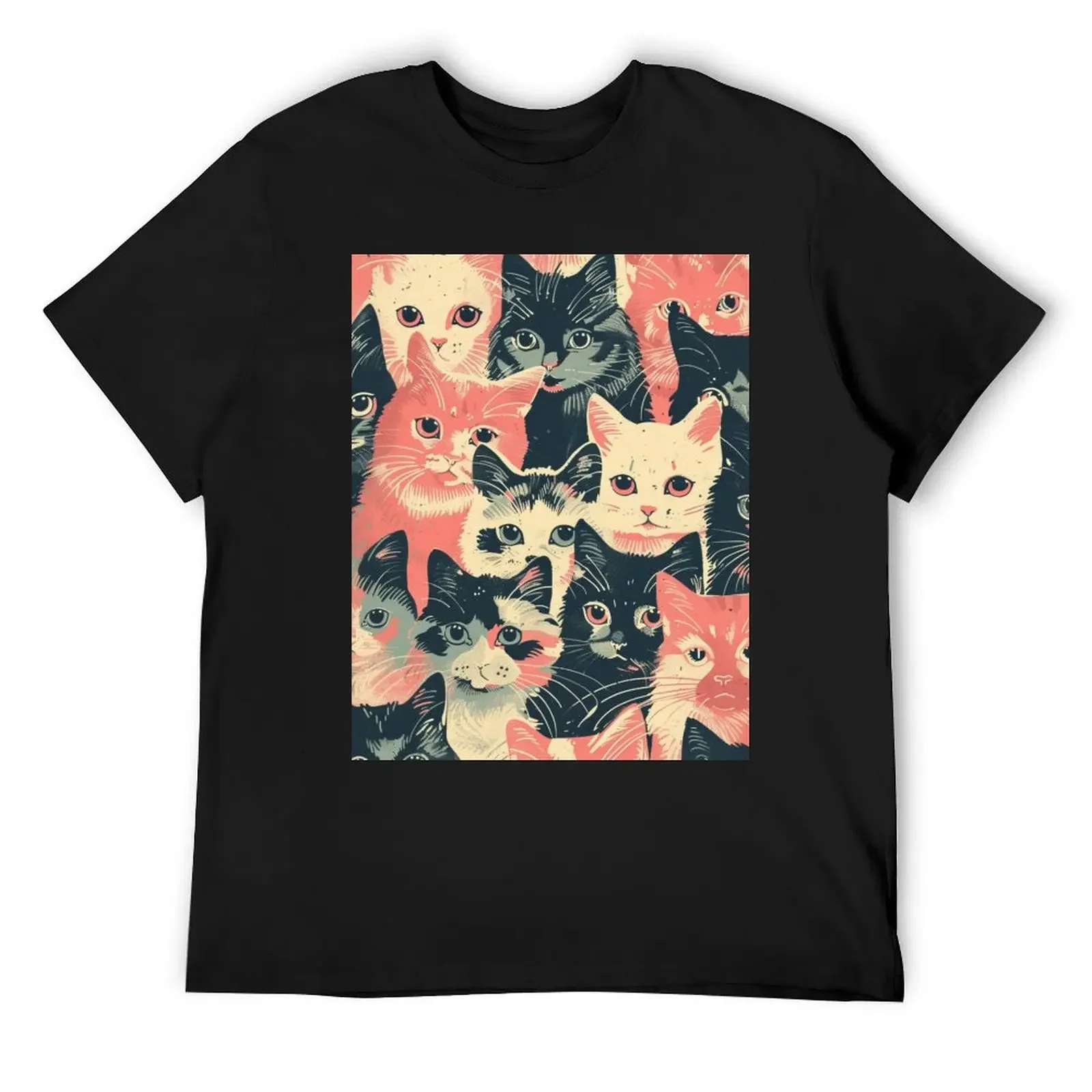 

Adorable Vintage Pattern Art of Cute Kitten Cats T-Shirt Louboutins anime stuff new gifts and t-shirts men graphic t shirts