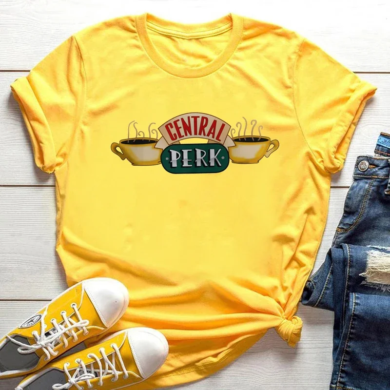 Central Perk T-Shirt Friends TV Show Shirt Niedliche beste Freunde T-Shirts Friends Central Perk Coffee Shop Shirts Mode Hipster Tops