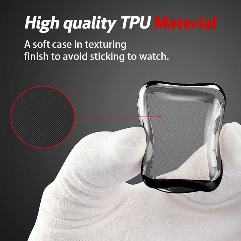 TPU Silicone Screen Protector Case For Apple Watch 10 42mm 46mm Bumper Protective Cover For iWatch 9 8 7 6SE 40mm 45mm 44mm 41mm