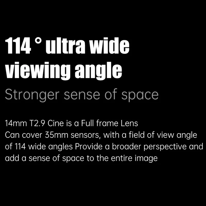 7artisans 14mm T2.9 Full Frame 114 ° Wide Angle Spectrum Series Prime Cine Lens for Canon RF Sony FE A7C Nikon Z Leica SL SIGMA