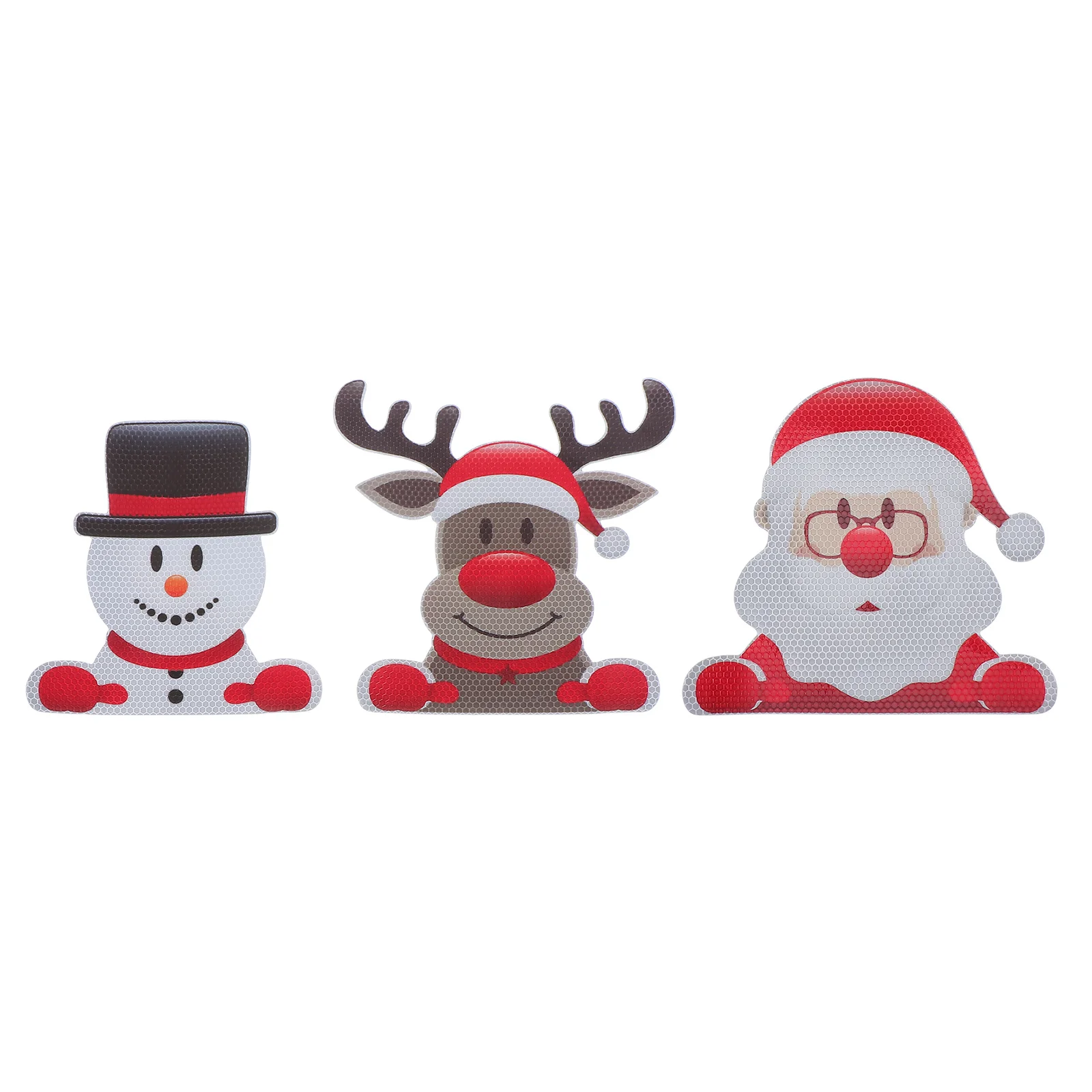 

3pcs Car Refrigerator Decorative Stickers Christmas Magnetic Auto Decals Reflective Vehicle Fridge Magnet Sticker Home Decor