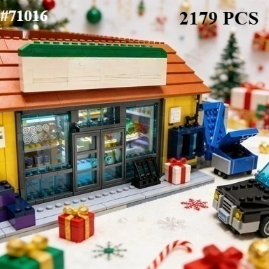 

Анимированный конструктор-супермаркет 71016, совместимый с деталями Lego, идеально подходит для рождественских подарков, 2179 деталей.