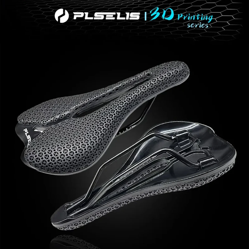 

PLSELIS popular road mountain bike carbon fiber 3D printing hollow breathable high-strength short nose comfortable Bike saddle