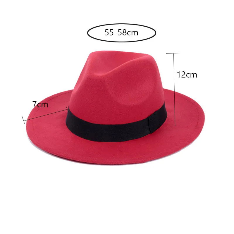 Topi Fedora's Muslim Dingin Topi Jazz Klassieke Vilten Topi Fedora Panama Casual Uch Pesta Panke Chapeau Luxe Chapeu Panama Masculino