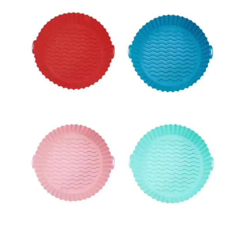 Silicone Air Fryer Liners Food SafeReusable Air Fryer Silicone Liners Air Fryer Silicone Pot Non Stick Oven Kitchen Accessories