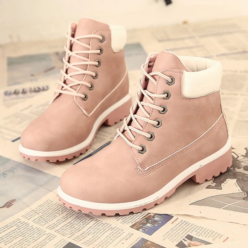 Autumn Winter Boots Women High Top Boots Platform Ladies Ankle Booties Comfortable Woman Shoes Casual Female Mid Calf Botas