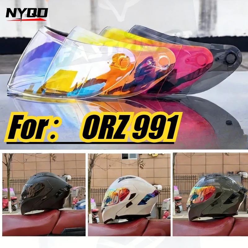 ORZ 991 Helmet Lens Transparent Lenses Color Visors Motorcycle Helmet Windshield Replacement Parts ORZ-991