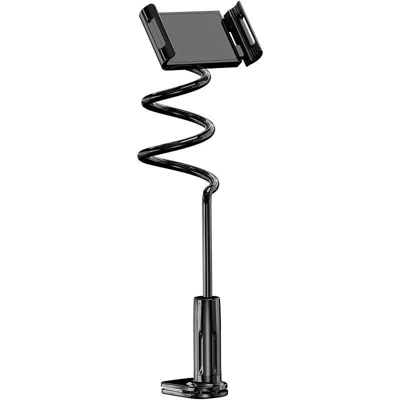 360° Rotating Spiral Base Phone & Tablet Holder, Long Arm Lazy Stand for Bed Headboard Desk Use