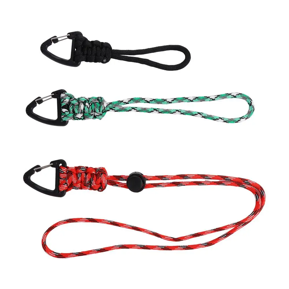 polyester paracord keychain in multiple lengths