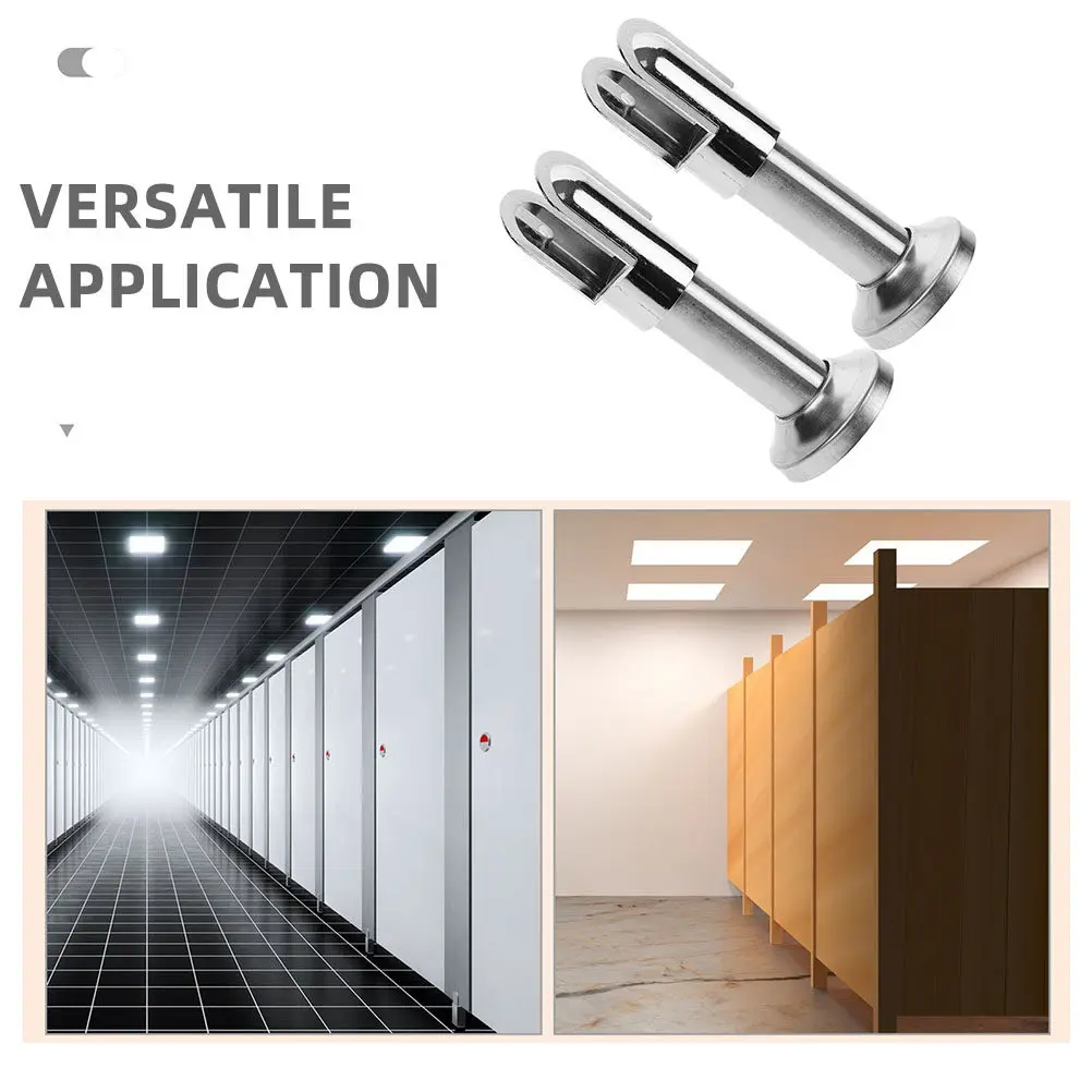4Pcs Stainless Steel Toilet Partition Support Foot Precision Engineered Restroom Partition Fitting for High Traffic Public