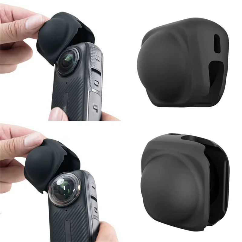 A72Z Silicone Lens Cover For Insta360 X4 Fixed Desktop Stand Base Camera Lens Protector Sports Camera Accessories