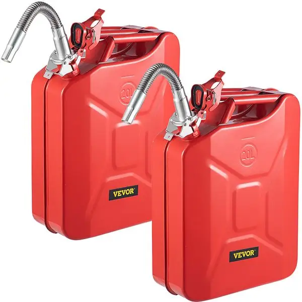 

VEVOR Jerry Fuel Can, 5.3 Gallon / 20 L Portable Jerry Gas Can with Flexible Spout System, Rustproof & Heat-resistant Steel