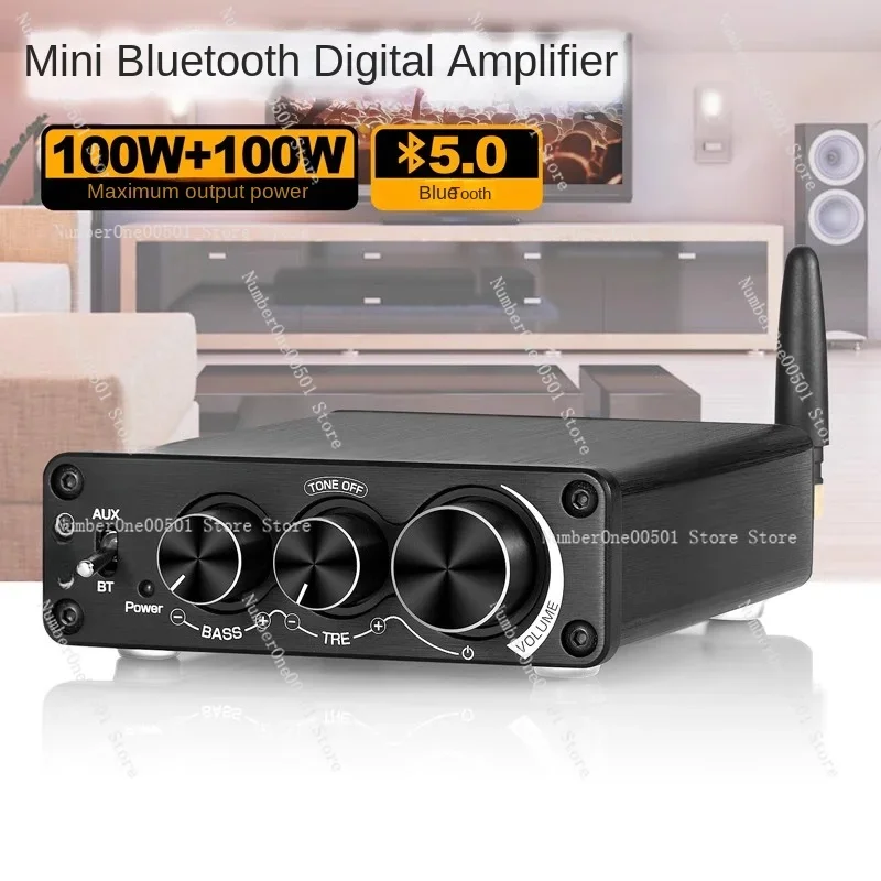 200W Bluetooth 5.0 Home Digital Machine Sound Power Amplifier TPA3116 High and Low Tones