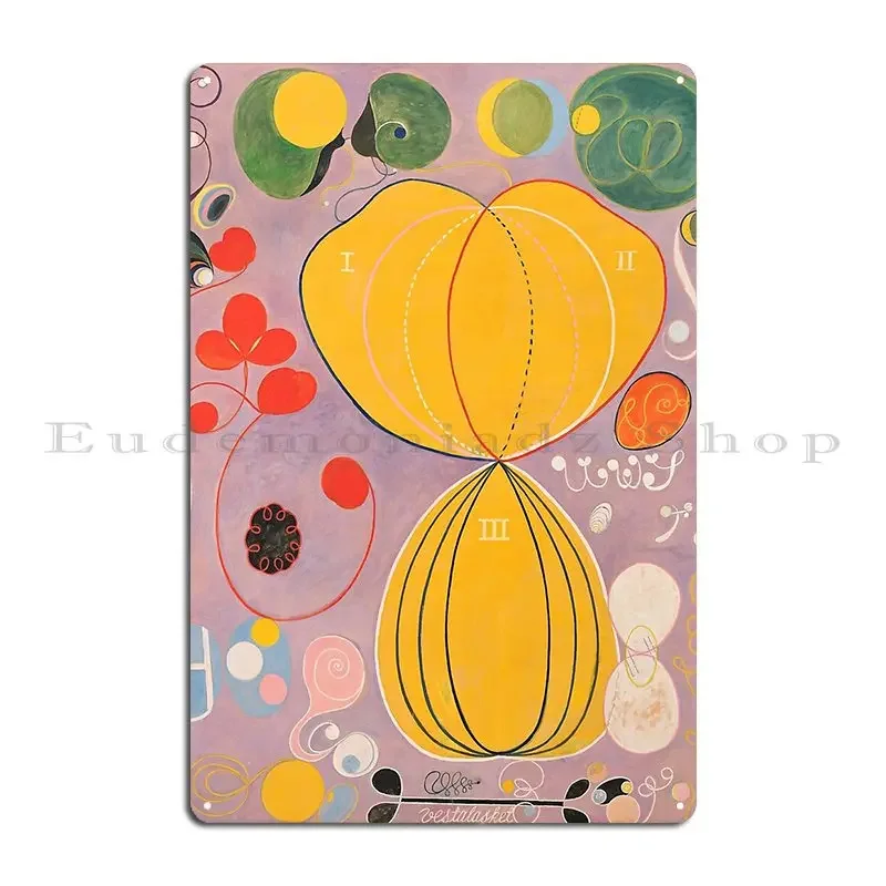 Hilma Af Klint The Ten Largest No 7 Adulthood Group Iv Metal Sign Plates Create Living Room Decoration Plaques Tin Sign Poster