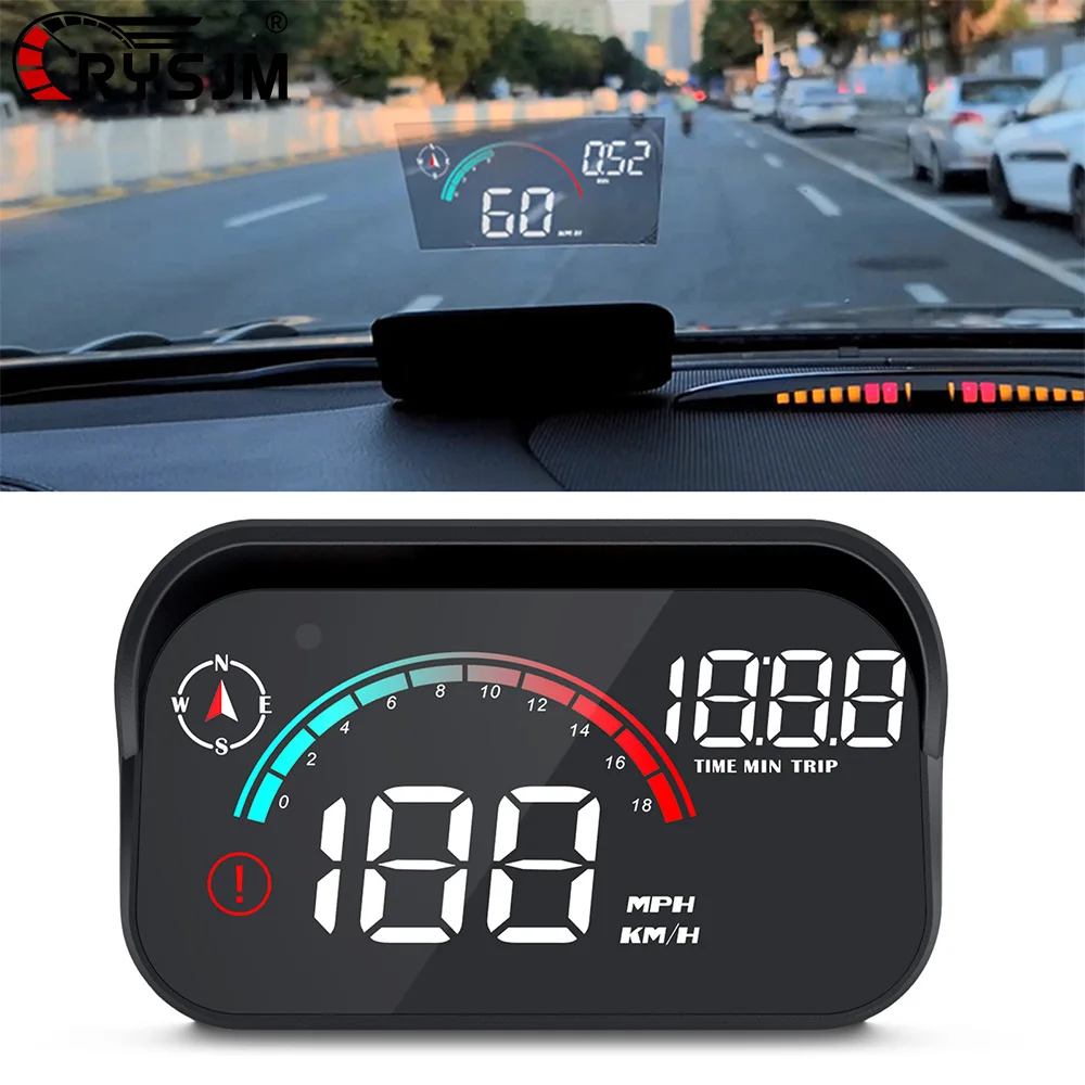 Vehicle GPS HUD Speed Head Up Display Windshield Projector With Overspeed Alarm For All Cars M22 GPS Car Electronic Components