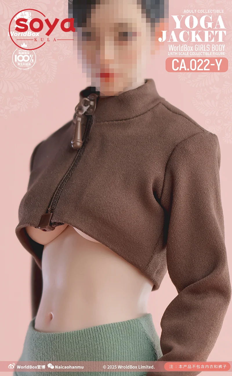 Worldbox CA022 1/6 مقياس تمتد اليوغا السراويل العليا الملابس نموذج صالح 12 ''أنثى الجندي عمل الشكل دمى الجسم #6