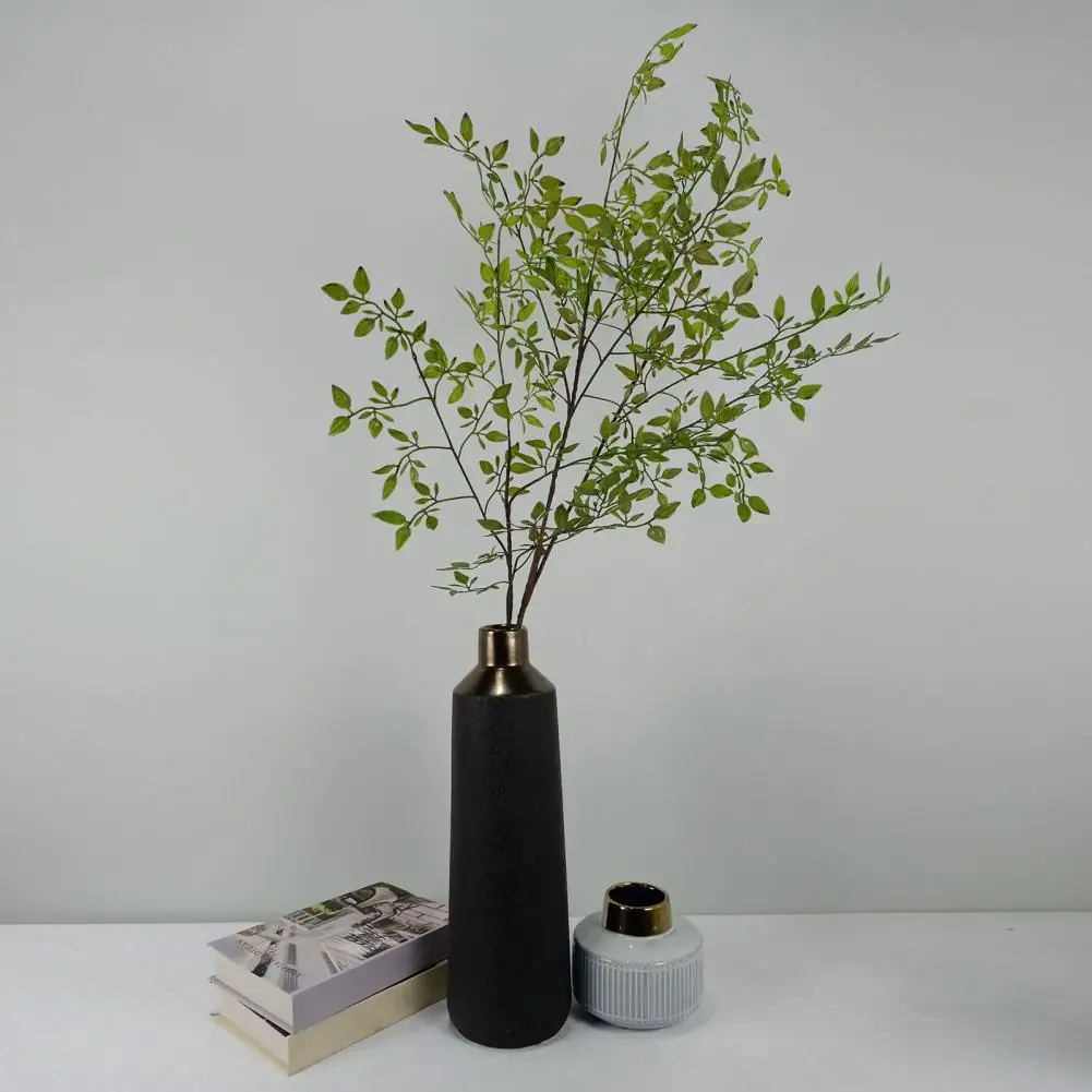 Artificial Plant Green Leaf Branches Colorfast Not Wither Artificial Greenery Floral Soft Furnishings for Hotel Home Decoration