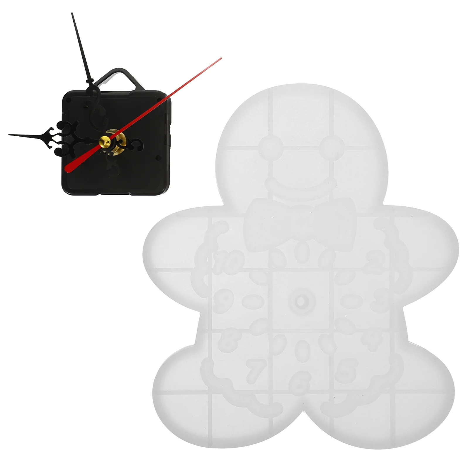 1 مجموعة من قوالب صب الساعة قالب من السيليكون لصنع ساعة ذاتية الصنع قالب حرفي مرن قابل لإعادة الاستخدام هدايا عيد الميلاد ديكور المنزل المطبخ