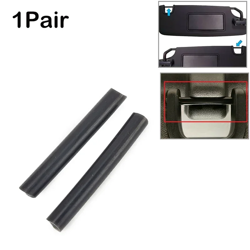 2Pcs Sun Visor Repair Kit Left & Right Side Rubber Sun Visor Repair Kit For Jeep Wrangler JK JKU 2007-2017 Black Interior Parts