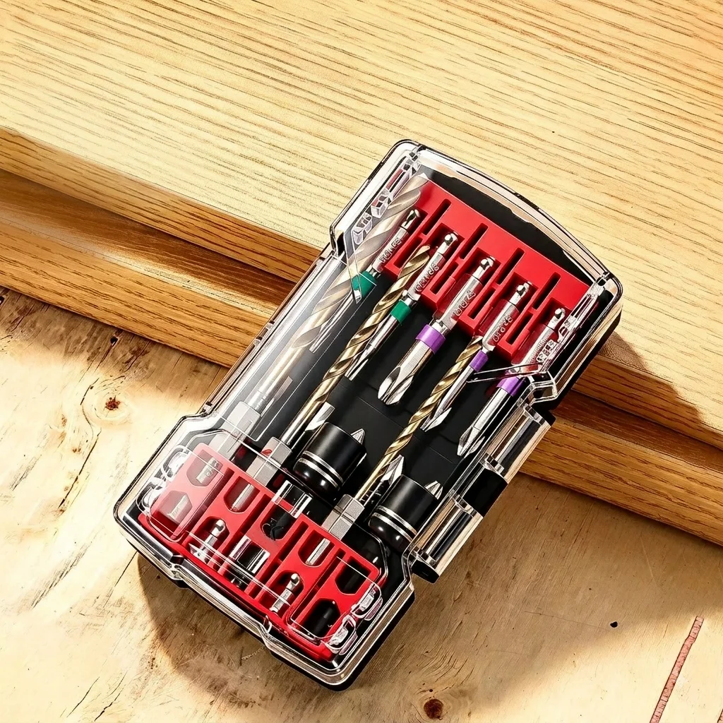 15Pcs Magnetic Impact Driver Bit Set, Heavy Duty S2 Steel Screwdriver Bits, Nut Setter & Drill Bit Combo