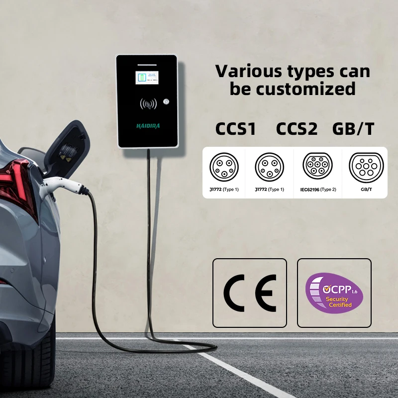 New 21KW 32A AC Wallbox EV Charging Station 380V With WIFI+RFID CE Certified 1 Year Warranty Type1/Type2 GBT - view 4