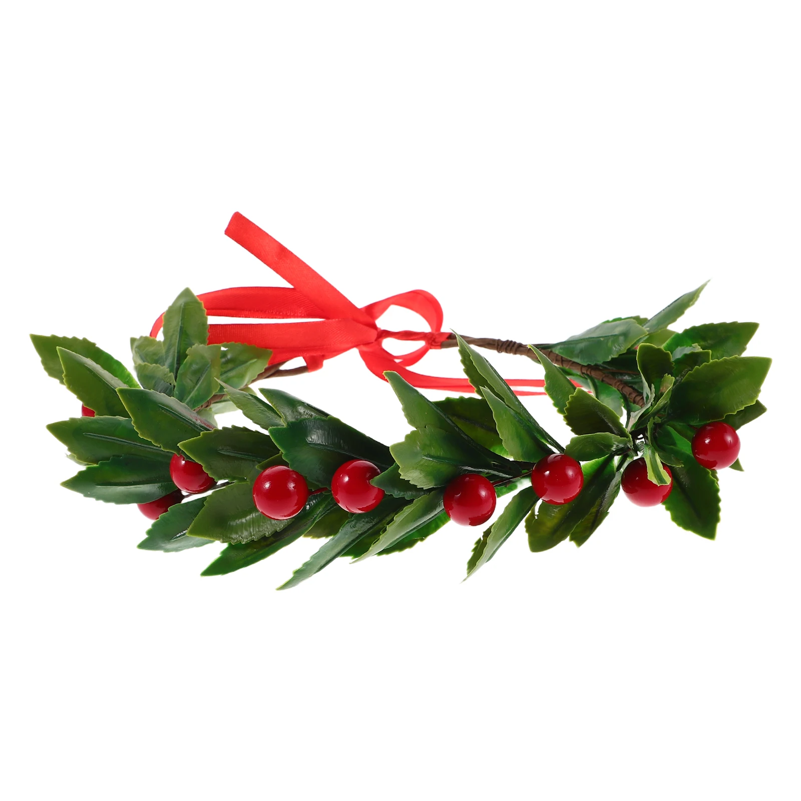 

Christmas Berries Artificial Wreath Handcrafted Holiday Door Decoration Bridal Hairpiece Xmas Party Photography