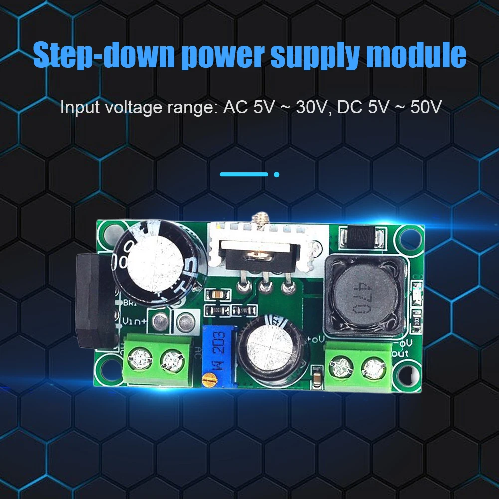 AC/DC To DC Step-Down Power Supply LM2596HV Power Module Adjustable AC 5V-30V DC 5V-50V Voltage Regulator Chip DIY Accessories