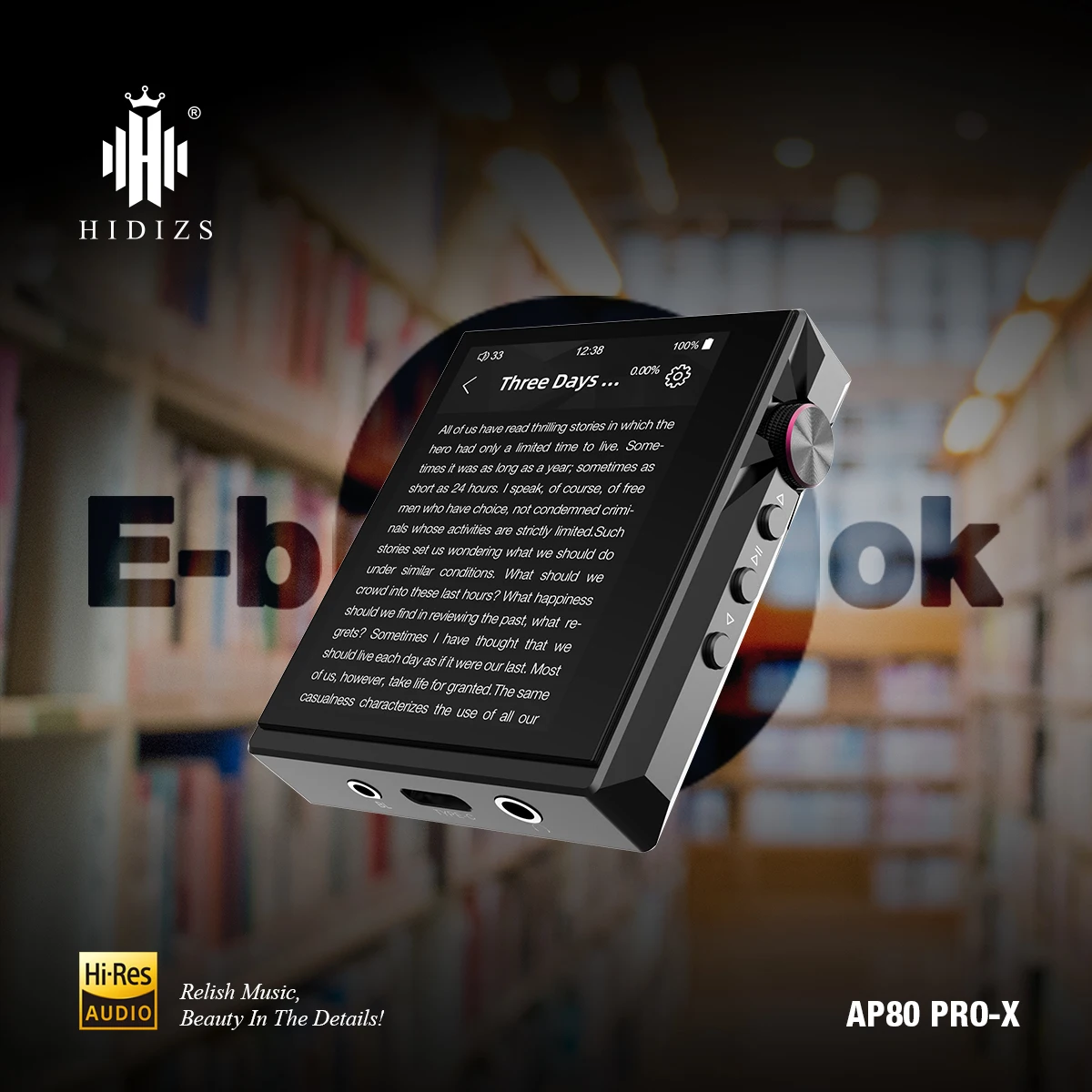Hidizs AP80 Pro X Hi-Res Audio HIFI Portable Music MP3 Player Dual ES9219C DAC Bluetooth MQA LDAC PCM 384 DSD 256 E-BOOK