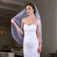 Long Golden Bridal Veil with Sequins #3