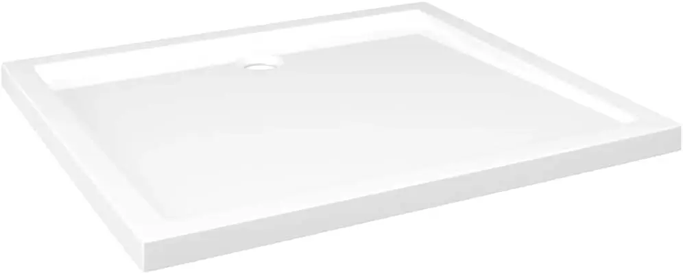 

vidaXL Low Threshold Rectangular Shower Base Tray – ABS Reinforced with Fiberglass for Enhanced Durability – White – 31.5"x35.4"