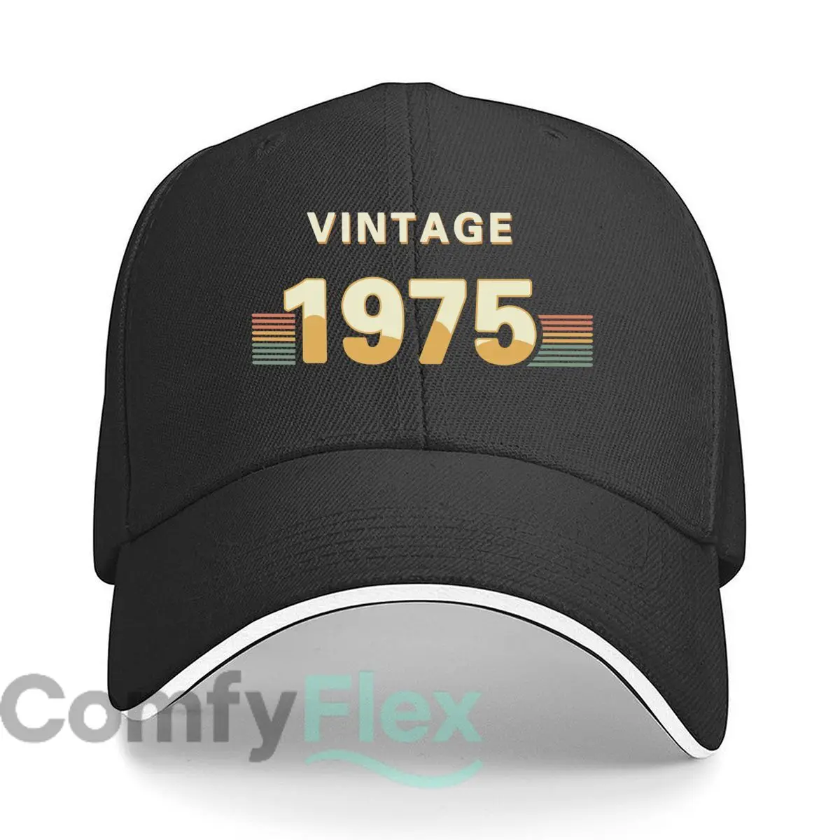 خمر 1975 ريترو الفن الهيب هوب قبعة الأزياء الرياضة في الهواء الطلق ساندويتش قبعة بيسبول #1