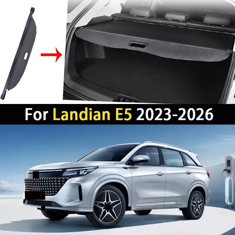

Rear Trunk Cargo Cover Curtain Security Rack Luggage Retractable Storage Car Shelter For DFSK Landian E5 NEV 2023 2024 2025 2026