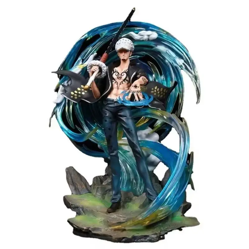 One Piece Gk Large Trafalgar Phantom Action Figure Collectible Luminous Handheld Model Ornament for Boys High Quality Toy