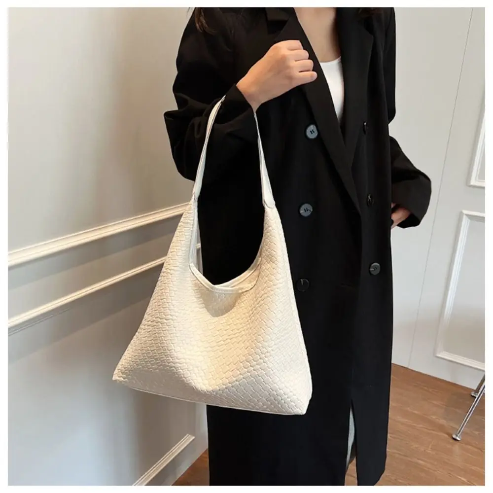 Faux Leather Tote Bag for Women, Woven Leather Handbags Leather Tote Large Hobos Shoulder Bags Ladies Tote Handbags