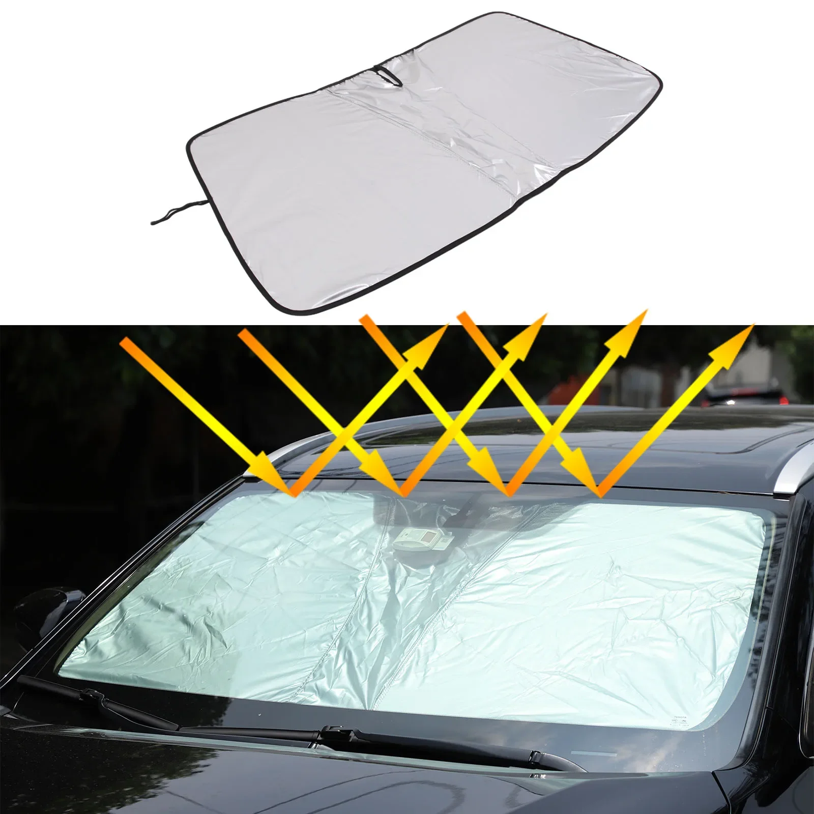 

For Toyota Highlander 2018-2022 Car Window Sun Shade Block UV Rays Sun Visor Protector Car Windshield Visor Cover Sunshade