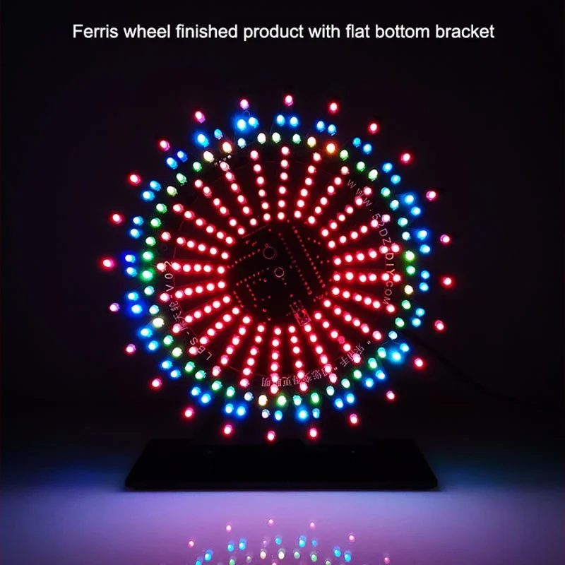 نسخة مطورة من أضواء LED الملونة الدوارة التلقائية عجلة فيريس B. سمّاعات بلوتوث لتقوم بها بنفسك مجموعة الإنتاج الإلكتروني