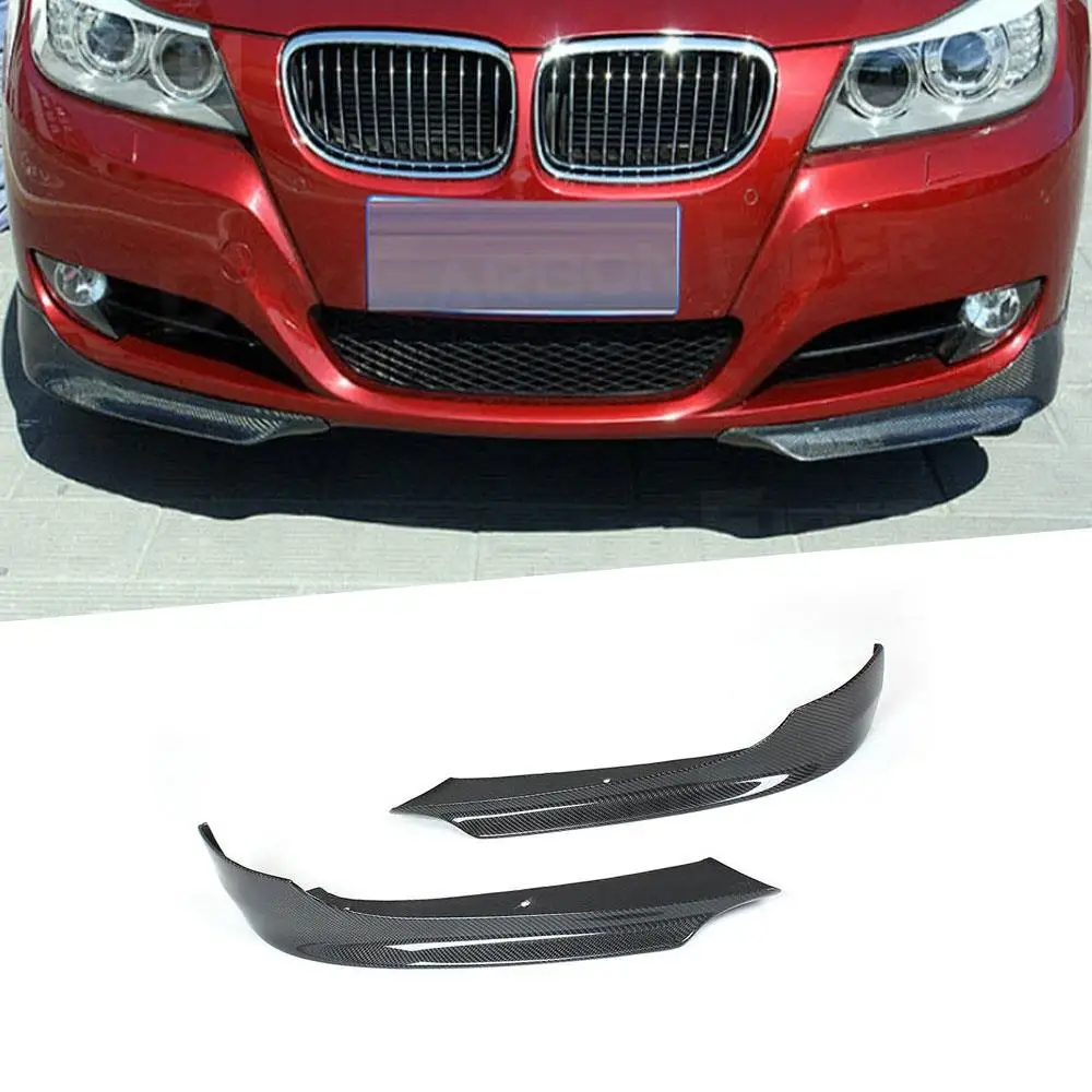 

Carbon Fiber Front Lip Splitters Flaps Aprons For BMW 3 Series E90 E91 Base Sedan LCI 2006-2012 Car Bumper Winglets Car Styling