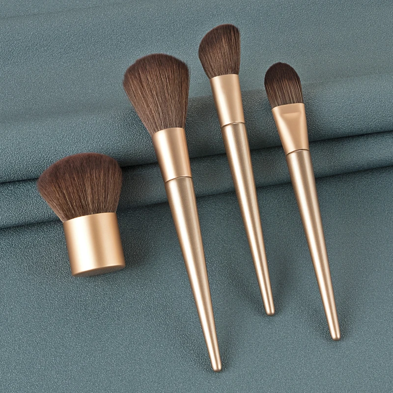 4 Makeup Brushes Base Brush Champagne Gold Makeup Tool Foundation Brush Loose Powder Makeup