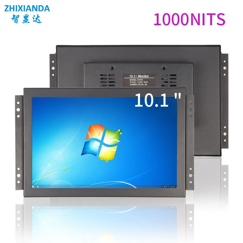 

Outdoor HD 10.1 Inch 1280*800 Touch Screen Monitor IPS High Brightness 1000Nits Wall Mount LED LCD Display HDMI VGA Industrial