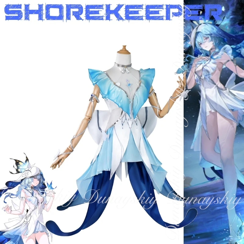 Wuthering Waves 게임 The Shorekeeper 블랙 쇼어의 잠수 스타 리버 슬리퍼 코스프레 의상 세트의 한 캐릭터