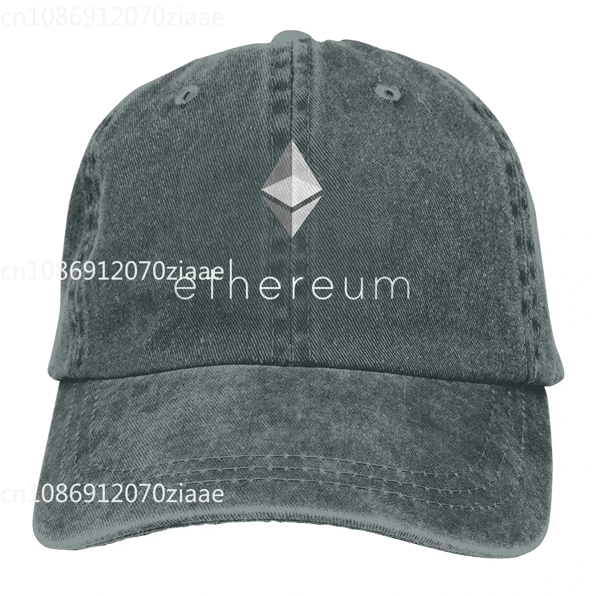 Pure Color Dad Hats Logo Women's Hat Sun Visor Baseball Caps Ethereum Crypto Miners Peaked Cap