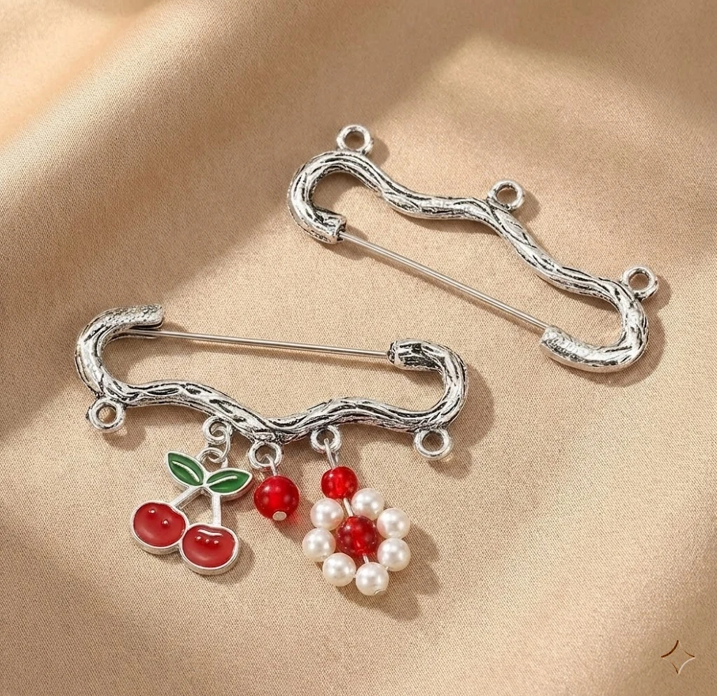 

10 шт. винтажных серебряных булавок-заколок для шалей с 3 петлями для рукоделия, изготовления брошей, украшений, пледов, юбок, вязаных изделий