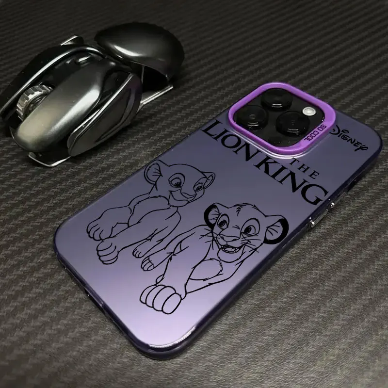 ديزني الأسد الملك خط كوكه لابل آيفون 17Air 16e 16 14 15 13 11 برو ماكس 16 زائد 12 17 حافظة مضادة للصدمات غطاء هاتف ناعم #6
