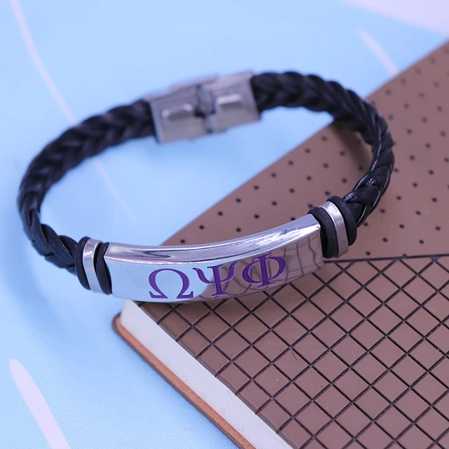 Omega psi phi leather bracelet sale
