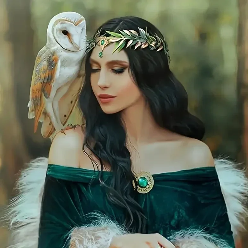 Betoverde Bosfee Bladkroon Hoofddeksel - Delicaat dameskostuumaccessoire voor Cosplay Halloween Elf Prinses