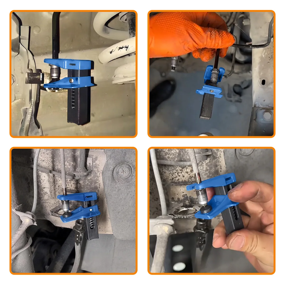 PINMOAP 4-teiliges Universal-Bremsleitungs-Klemmenwerkzeug-Set, Schlauchstopper für Brems- und Kraftstoffleitungen, Reparatur von Flüssigkeitslecks in Automobilen und Motorrädern – Detail 8