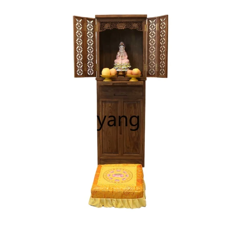 

XYY Buddhist niche new Chinese vertical cabinet solid wood shrine God of Wealth table for home use